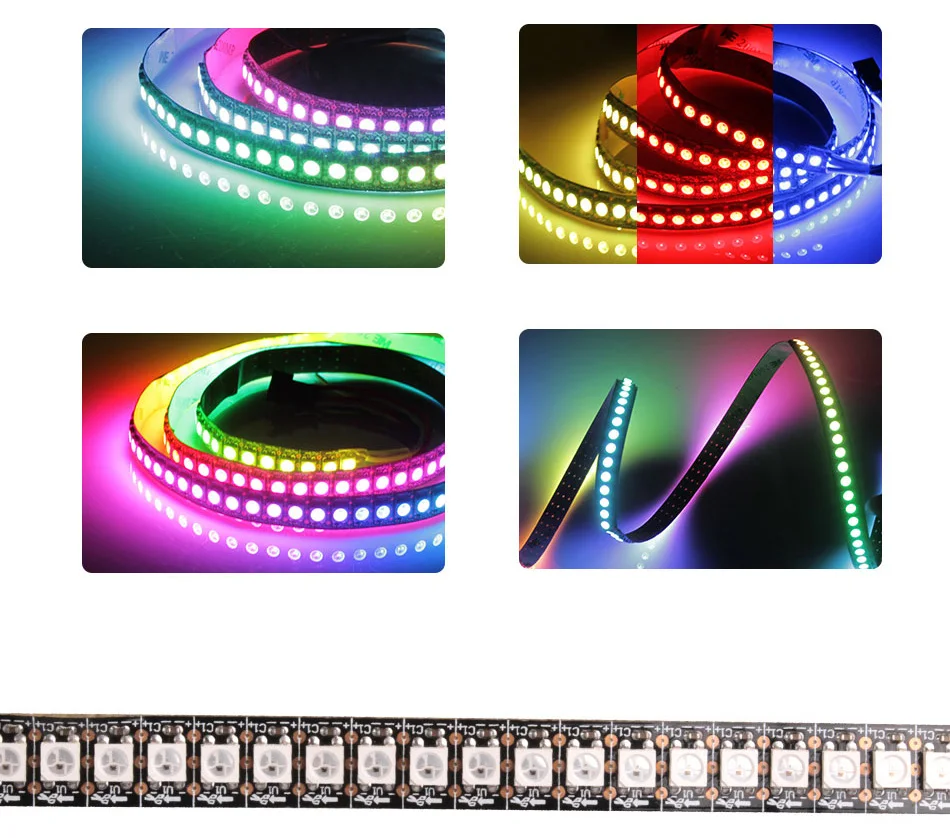 Imagem -04 - Kits de Tira Led para tv e Quarto Rgb Tuya Bluetooth Wifi Controle de Aplicativos Fita Flexível Fita de Diodo Cor do Sonho Natal 1m30m Ws2812b