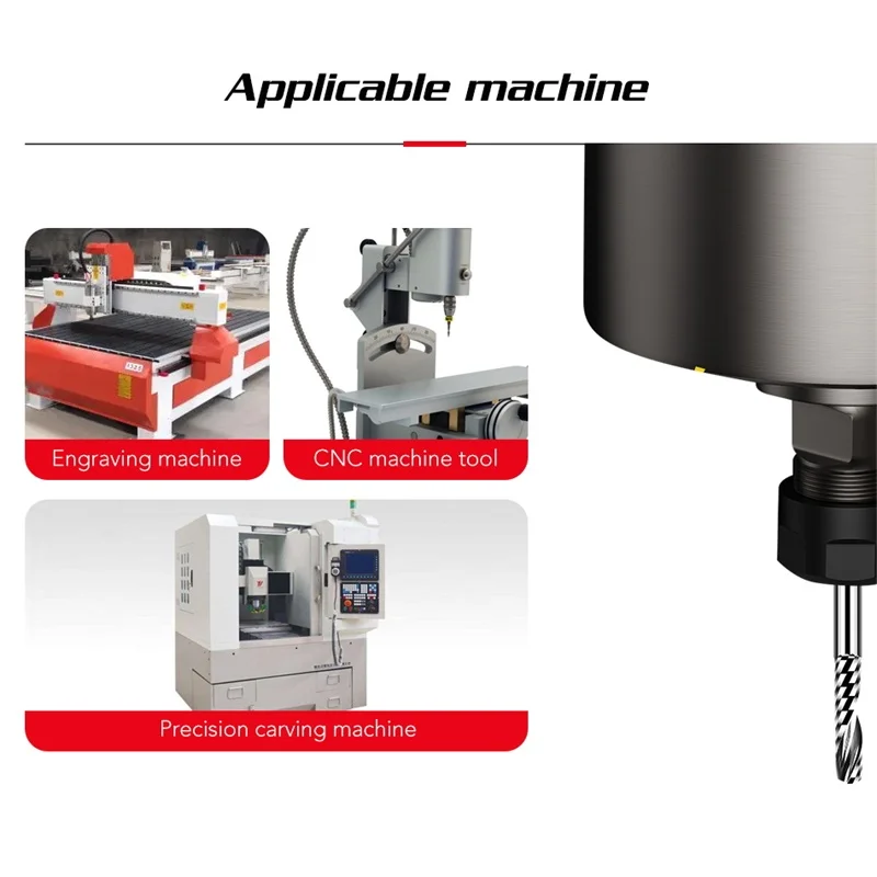 BB singolo 1 flauto spirale fresa in metallo duro CNC 3D incisione Router Bit acrilico PVC legno MDF alluminio 3.175/4/6/8/10