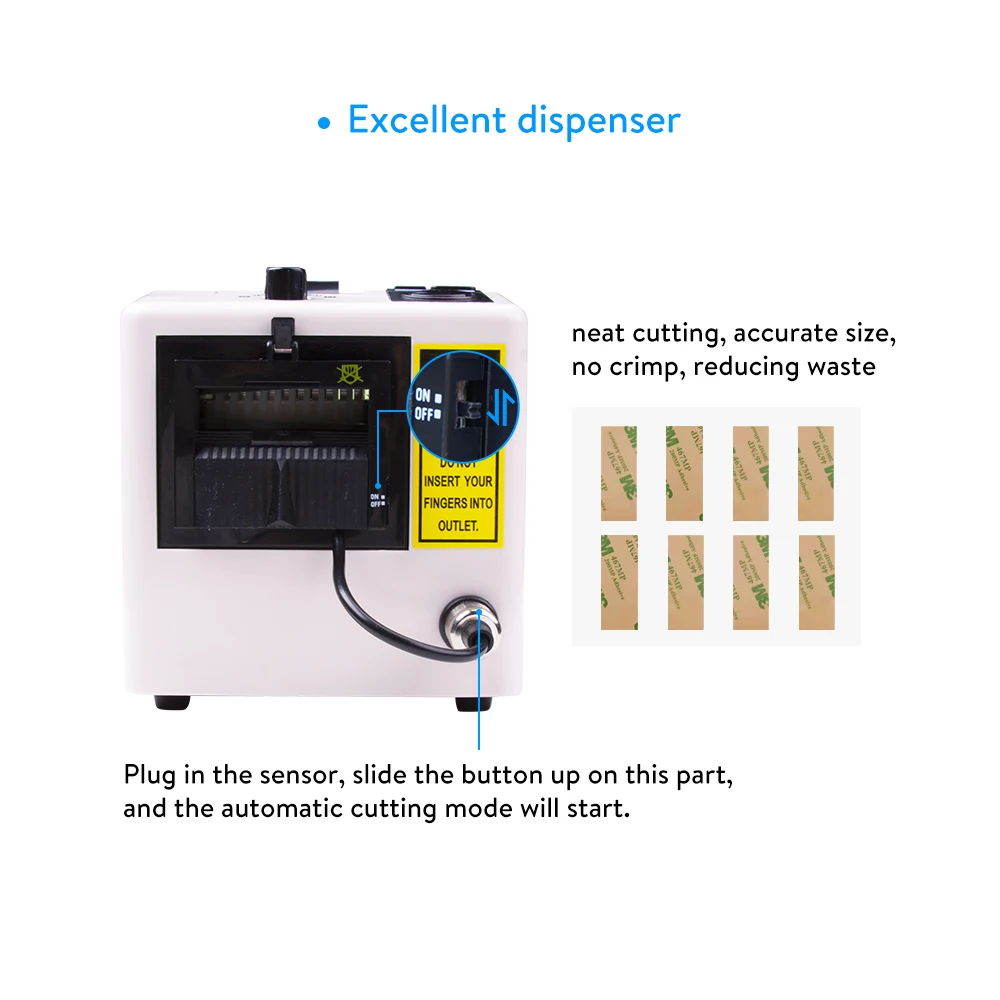 KNOKOO Dispensador De Fita Automática, Máquina De Embalagem, Cortador De Fita com Certificação CE, M1000, 110V, 220V