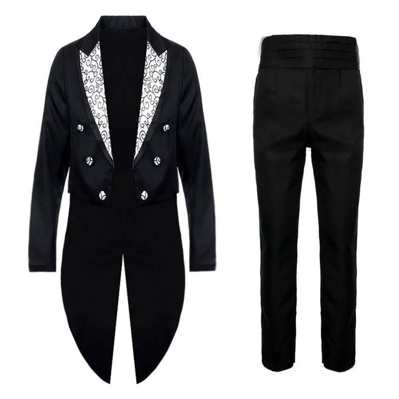 Negro Delgado – ensemble 2 pièces pour homme, costume formel pour business, Blazer, pantalon de bureau, Cosplay