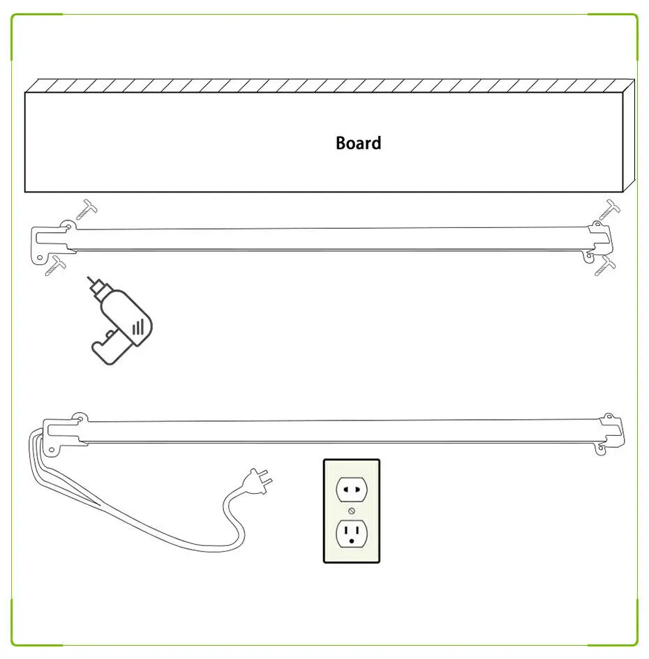 220V LED Rigid Strip Night Lamp Under Cabinets 72 LEDs 30CM 40CM 50CM 8W With Switch ON/OFF EU Plug LED Bar Lights Desk Bulb