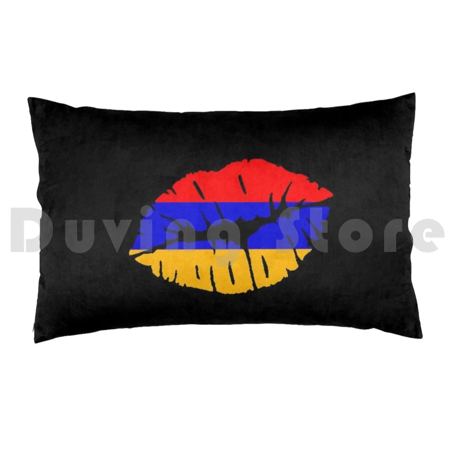 Armenia Flag Kissing Mouth Pillow Case DIY 50*70 Armenia Flag Kissing Mouth Kiss It Is In My Dna Dna