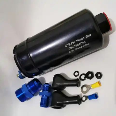 새로운 품질 E85 고성능 EFI 400LPH 인라인 외부 연료 펌프 0580254044 0580 254 044 에탄올 호환