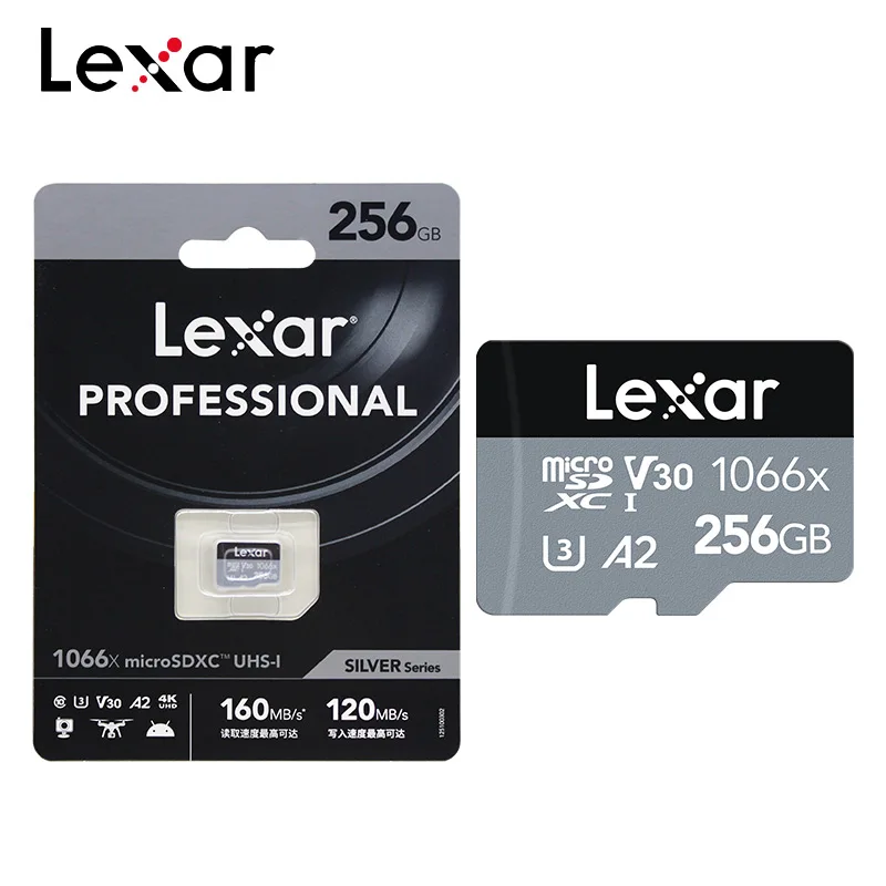 Карта Lexar Micro SD 1066x64 GB 128GB 256GB 512GB Профессиональная флэш - карта V30 A2 Class 10 Micro SDXC UHS I для оригинальной камеры