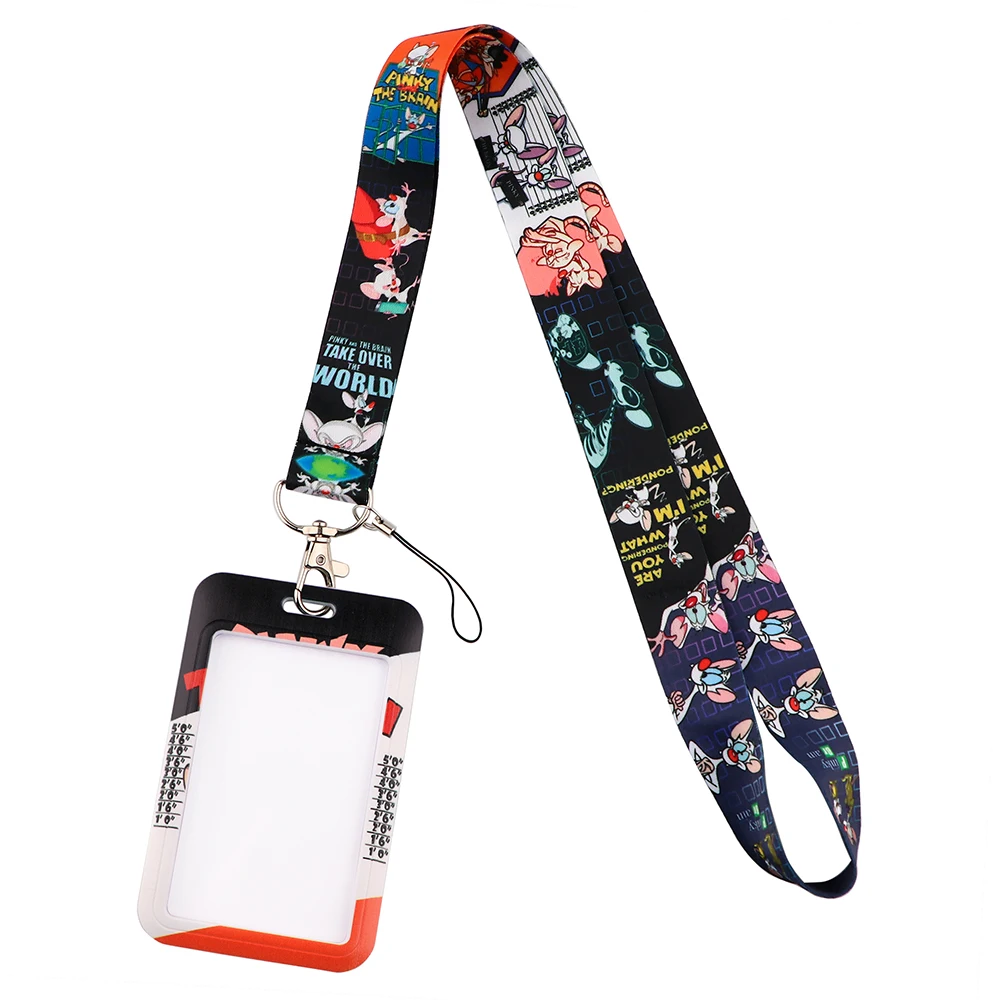 YL1092 Cute Cartoon Figure Badge Holder ID Card Cover Key Lanyards Mobile Phone Rope Neck Straps Keychain Accessories Gifts