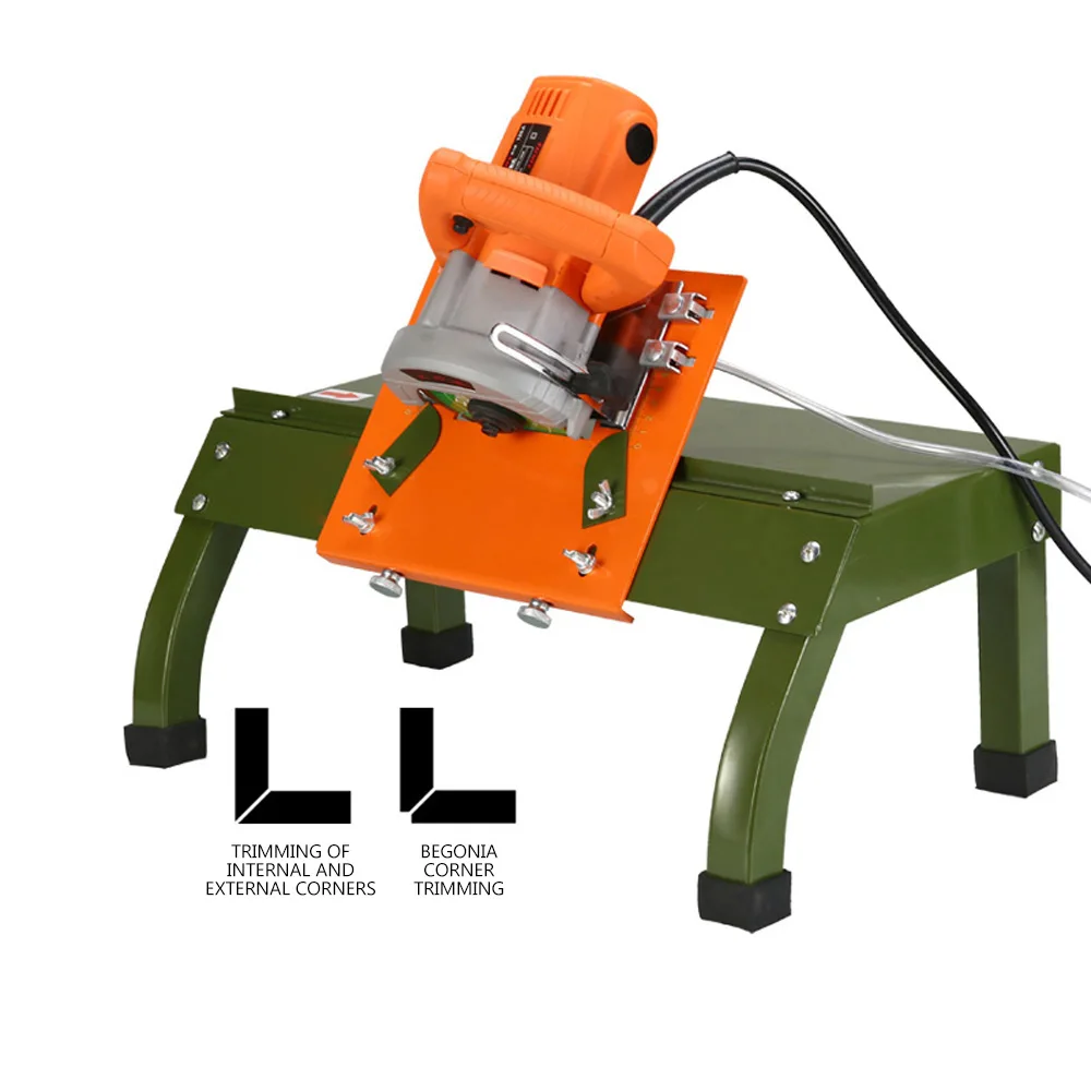 2300W 45 degree chamfering cutter stone cutting machine desktop dust-free cutting machine for stone building tool corner cutting