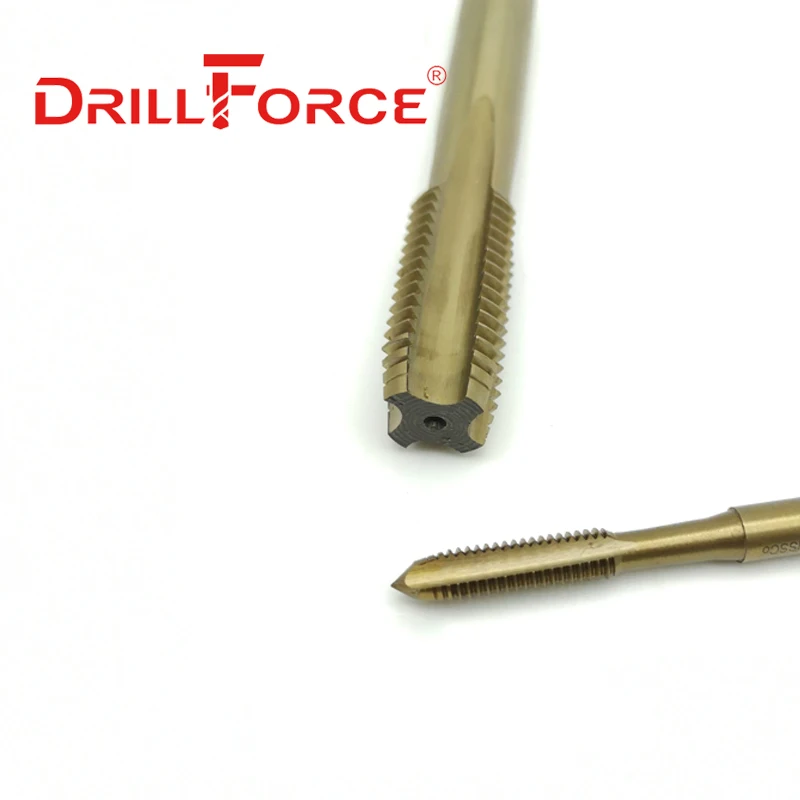 Drillforce Cobalt Left Hand Screw Thread Tap Drill Bits HSSCO M35 Straight Flute Metric M2-M30 Machine Tap For Stainless Steel