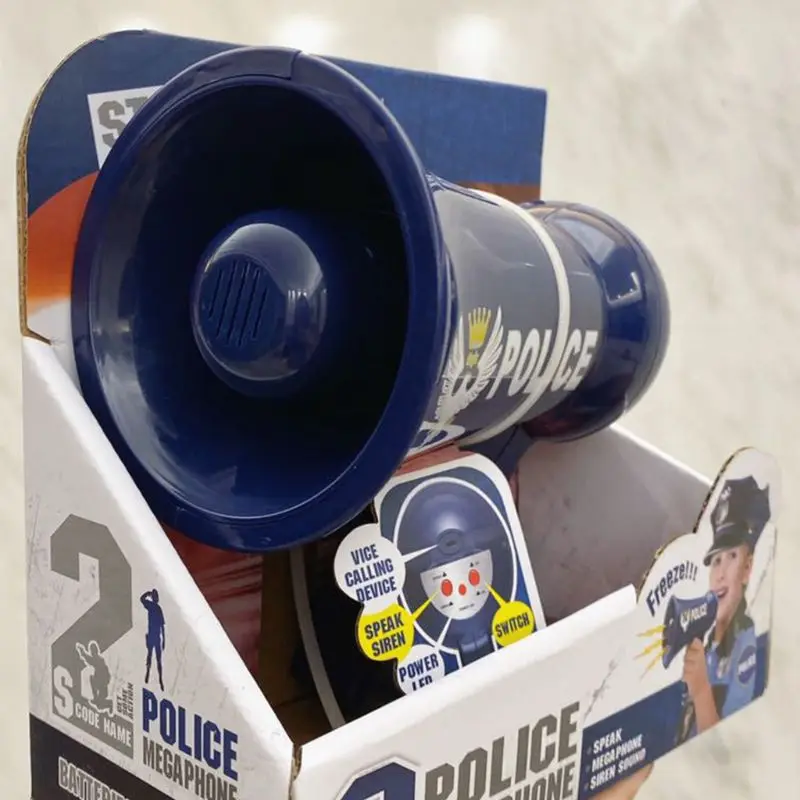 Megaphone for Kids Pretend Police Props for Kids Children Police Siren Toys D5QA