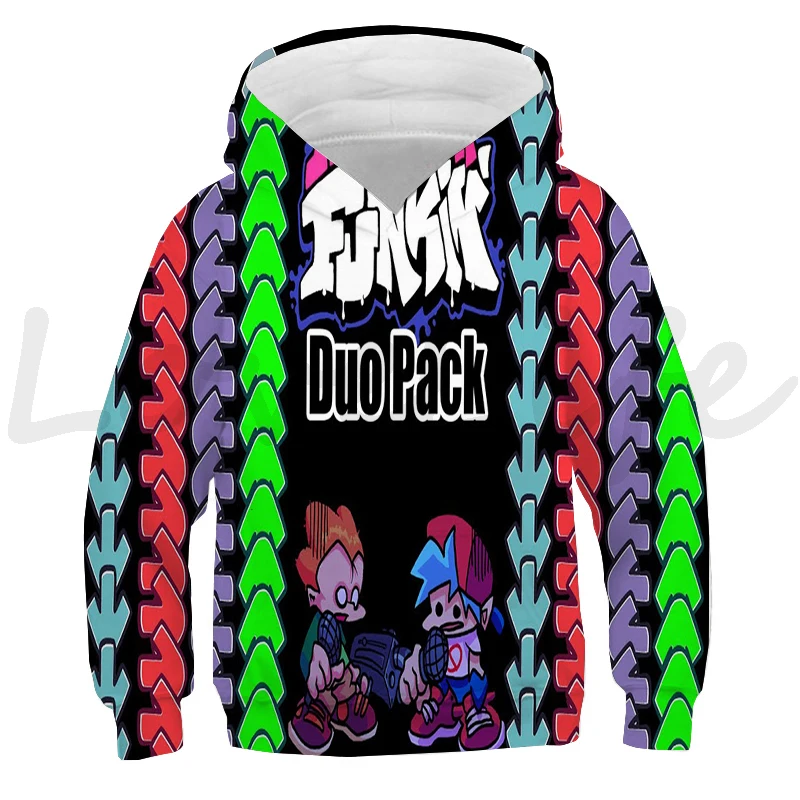 New Friday Night Funkin Hoodies Sweatshirt Boys Girls Harajuku Streetwear Sudaderas Game Fnf 3D Print Pullover Kids Clothes Tops