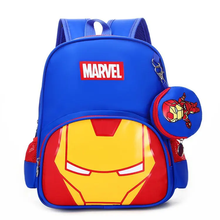 Marvel Boys Backpack For Students Brand Cartoon Captain America Kids Handbags Children Spiderman Cute Schoolbags Large Capacity