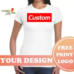 Free LOGO Women's Casual T Shirt Custom Personalized Photo Text Printed  Graphic Women Street Wear Tops Harajuku T-shirts Tees