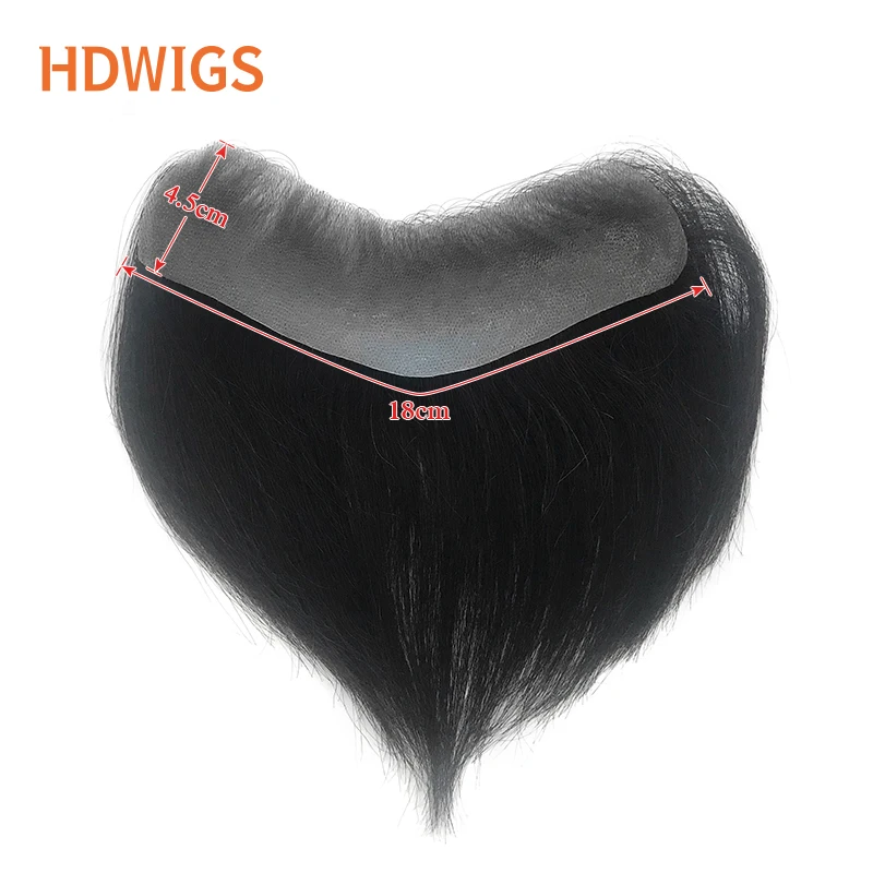 Men's Capillary Prothesis Vstyle Frontal Indian Human Hair Wig for Man Thin Skin Full PU Invisible Male Toupee Hairpiece Natural