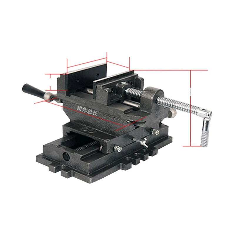 Cross flat-nose pliers bench drill special two-way movable vise fixture drilling and milling machine work bench