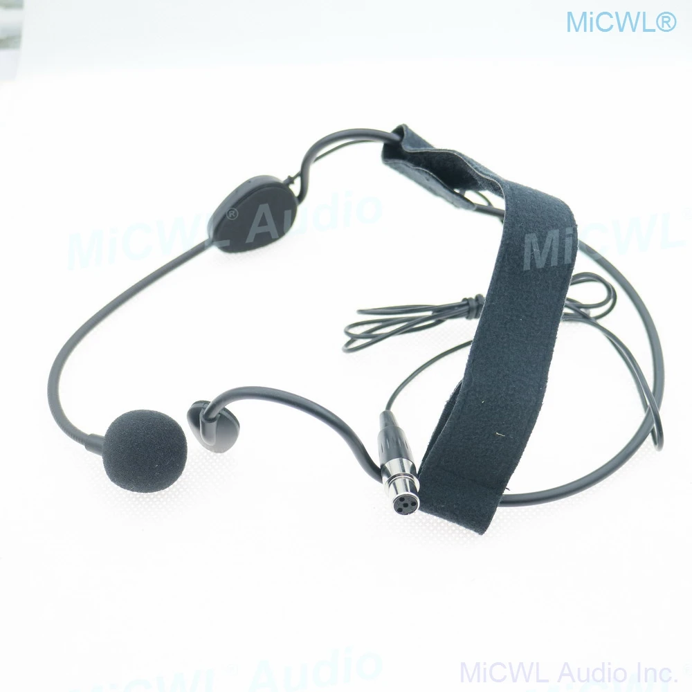 Nero SM28 Headwear microfono cardioide per Shure Wireless BeltPack Headset System TA4F Mini