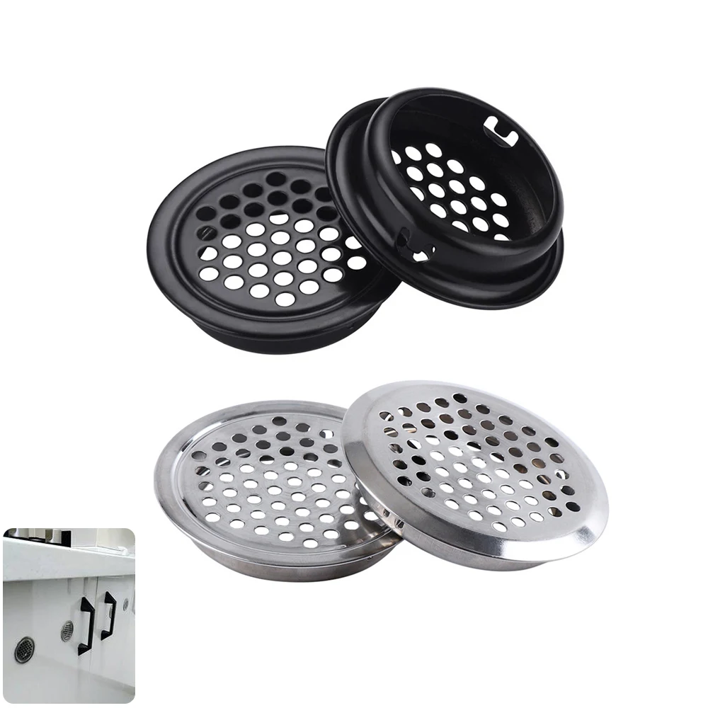 10Pcs Decorative Covers For Kitchen Cabinet Wardrobe Round Louver Mesh Hole Cover Plug Closet Home Furniture Ventilation System