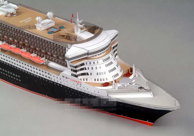 1:400 Scale Royal Mail Steamer RMS Queen Mary 2 Liner Paper Model Kit PaperCraft Handmade Toy Puzzles