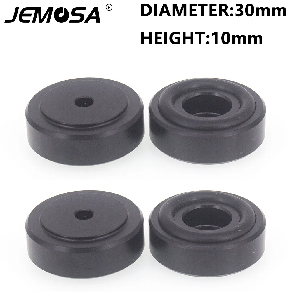 4PCS 30*10mm Aluminum Amplifier Feet Shock Absorber Amplifier Rubber Feet HIFI Turntable Feet Audio Speaker Isolation Feet Pad