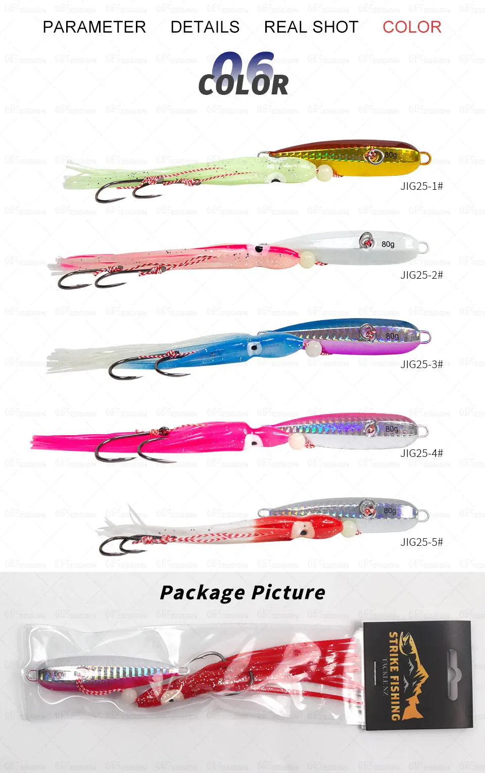 OBSESSION J25 Inchiku Tintenfisch Köder Metall Langsam Jig Köder Kopf Röcke Haken 40g-200g Sinkende Salzwasser meer Angeln Spinning Jig Köder – Detail 18