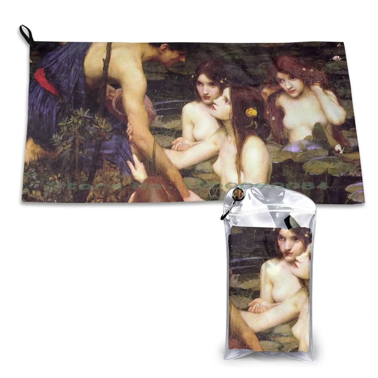 Hylas And The Nymphs-John William Waterhouse Quick Dry Towel Gym Sports Bath Portable Funny Record Awesome For Music Fans Kylie