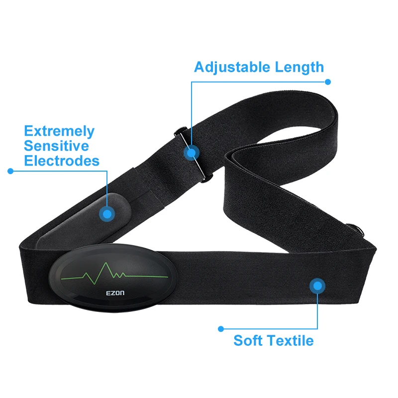 Heart Rate Monitor Chest belt Bluetooth 4.0 Fitness Tracker for outdoor Sports and body building EZON C009