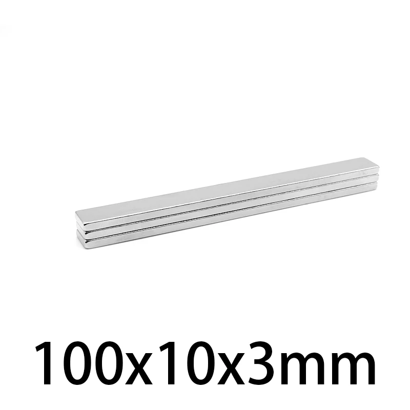 100x10x3mm Super Strong Magnetic Magnets Length 100mm Permanent Neodymium Magnet 100*10*3mm Longer Sheet Magnet 100*10*3