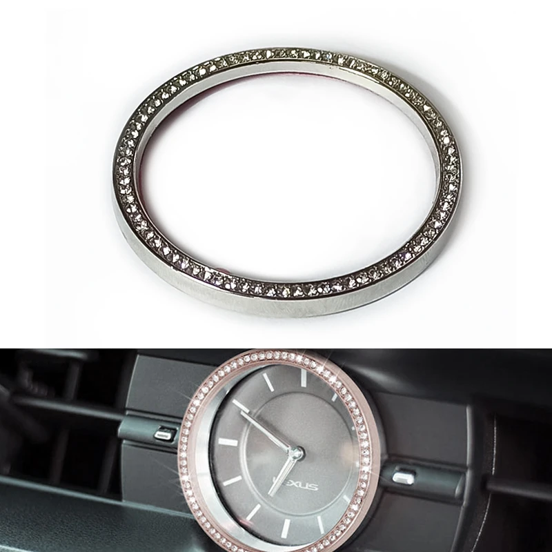 Clock Decoration Ring Crystal Silver For Lexus ES200 ES260 ES300h 2013-2018