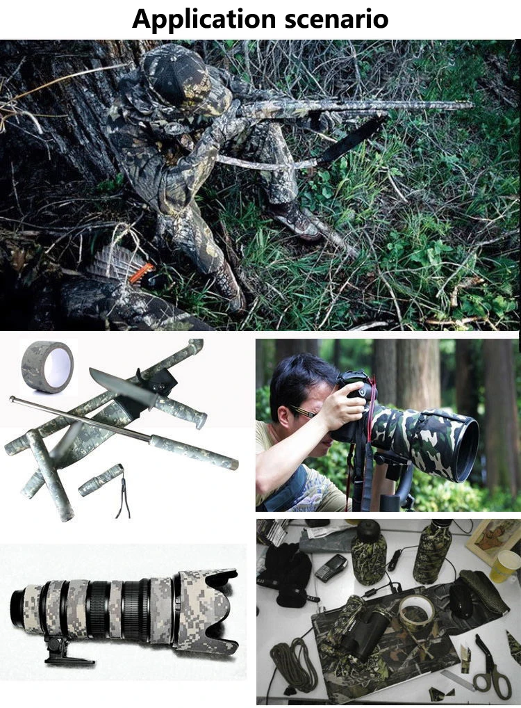 5M/10M Multifunktionales Camo Tape Selbstklebendes Tarnklebeband Jagd Paintball Airsoft Gewehr Wasserdichtes, rutschfestes Stealth Tape – Detail 4