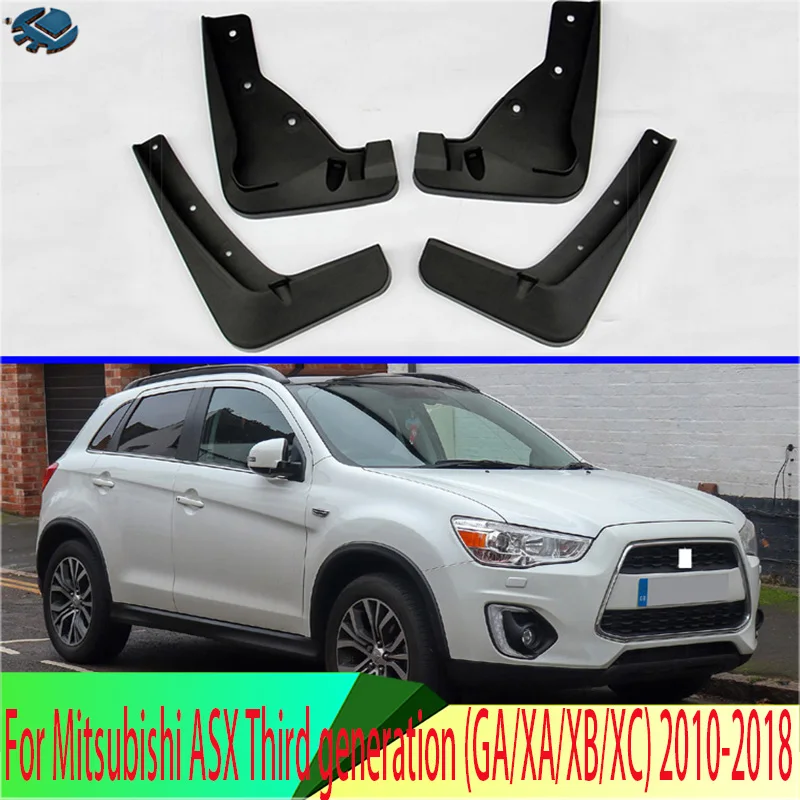 For Mitsubishi ASX Third generation (GA/XA/XB/XC) 2010-2018 Car Accessories Mud Flaps Splash Guard Mudguards Fender 4PCS/Set