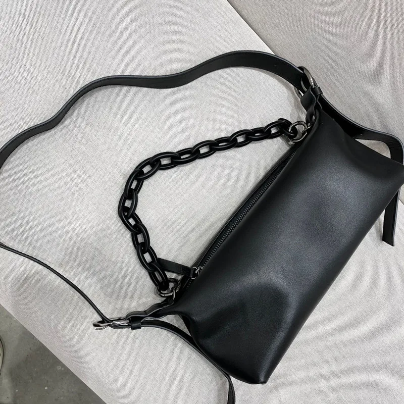 Fashion Chain Bags Genuine Leather Crossbody Bags For Women 2022 Luxury Underarm Shoulder Bag Female Rectangle Designer Handbags