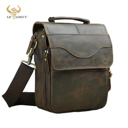 Original Leather Male Fashion Casual Tote Messenger Bag Design Satchel Cross-body One Shoulder Bag 8