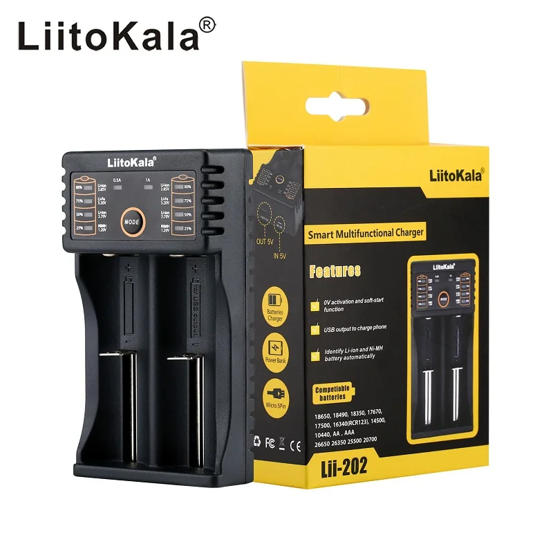 LiitoKala lii-500S lii-500 lii-PD4 Lii-202 lii-402 lii-S2 lii-S4 18650 Battery Charger For 26650 16340 Rechareable Battery