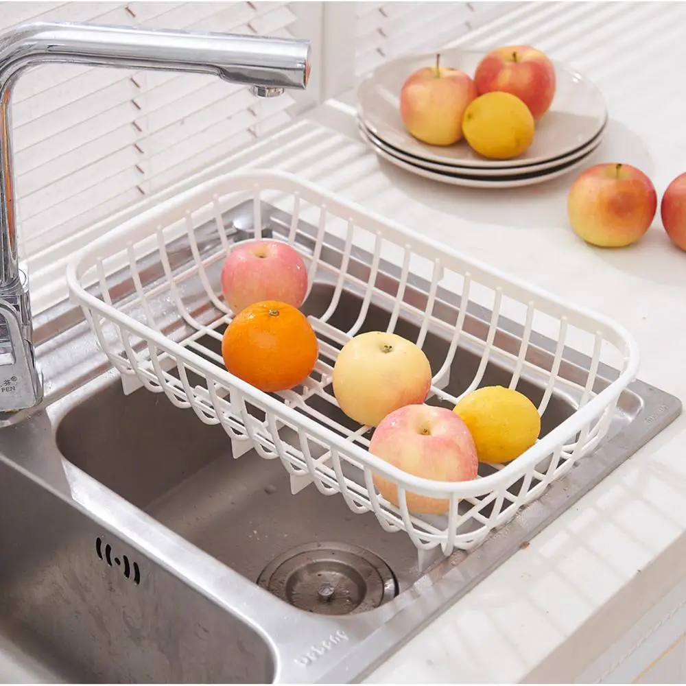 smartloc Plastic Dish Rack Kitchen Organizer Storage Drainer Drying Plate Shelf Sink Supplies Knife and Fork Container