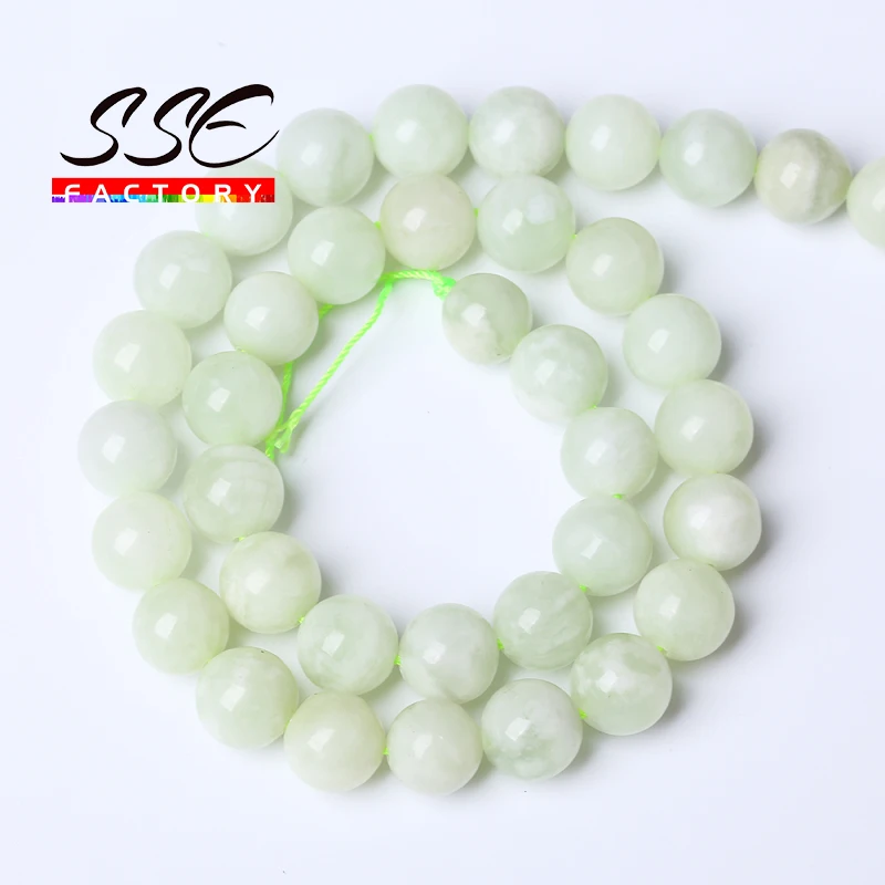 2020 New Natural Green Jades Round Loose Beads Stone Beads 15