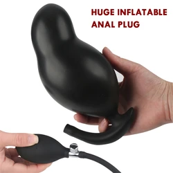 Go Out Double layer Inflated Super Big Anal Plug Dildo Pump Butt Plug Anal Dilator Prostate Massage Extender Dilatador Sex Toys