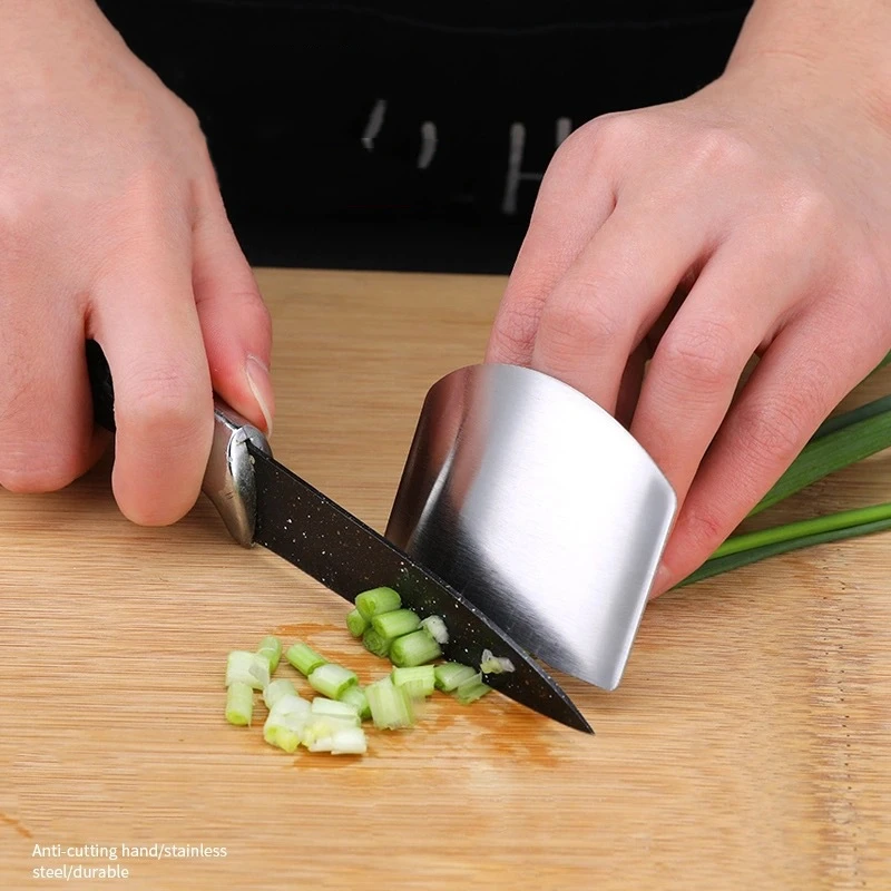

Stainless Steel Finger Guard Finger Hand Cut Safe Hand Protector Knife Cut Finger Protection Tool Kitchen Knives Accessories