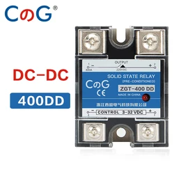 CG SSR-400DD 400A 220V 380V 600V Voltage Single 1Phase JGX DC Control DC Heat Sink 3-32VDC To 5-220VDC 400A DD Solid State Relay