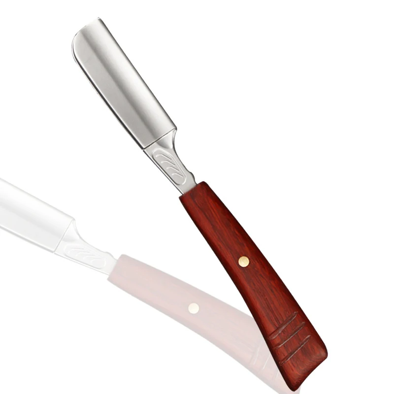 Retro instrukcja prosto Razor wysokiej jakości drewna uchwyt pióro ostrze golenie uchwyt noża golarka męska nóż do przycinania brwi prezent