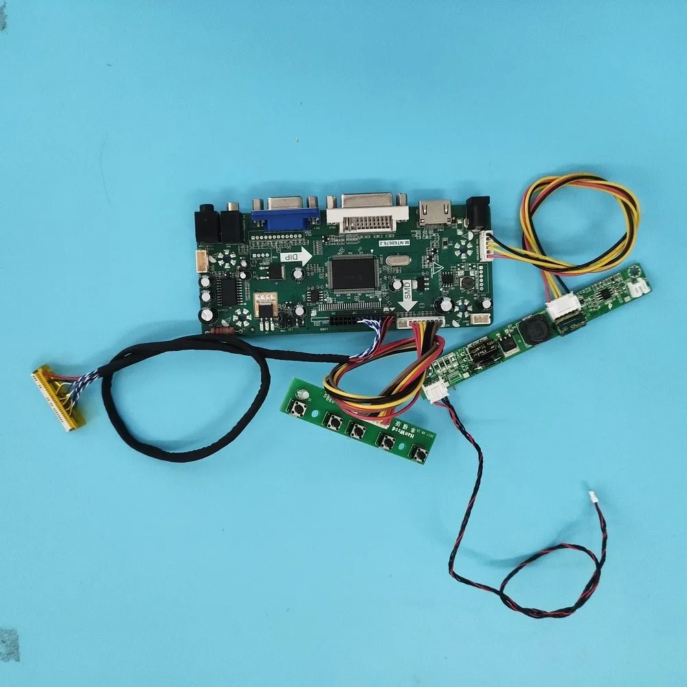 Kit para placa controladora de áudio lm190e09 tl led 1280x1024 painel de exibição lvds lcd 30pin monitor m. nt68676 tela hdmi + dvi + vga 19"