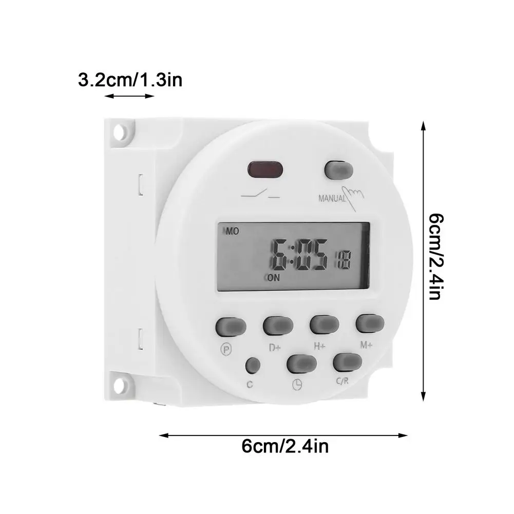 Digital Programmable Timer CN101A Timer Switch DC 12V 16A Digital LCD Time Switch Relay For Cooking Baking Home Kitchen Of