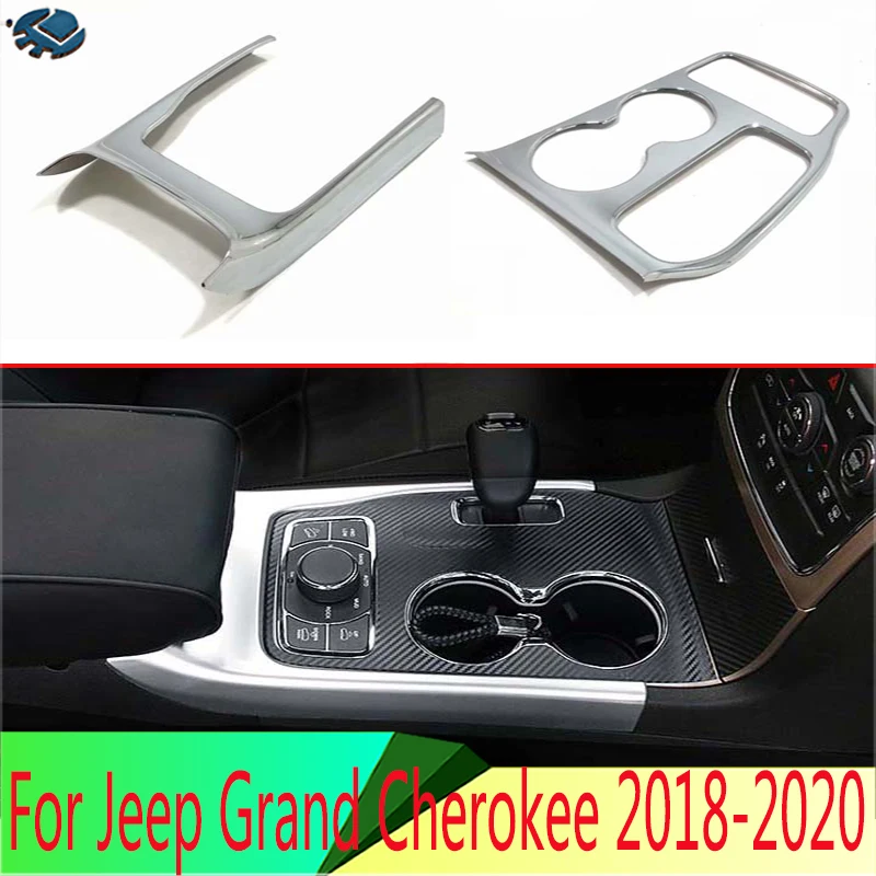 

For Jeep Grand Cherokee 2018-2020 Car Styling Accessories ABS Chrome Gear Shift Panel Center Console Cover Trim