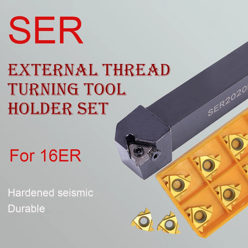 

SER1616H16/2020K16/2525M16/1212H16 External Thread Turning Tool CNC Lathe Toolholder Accessorie Machine 16ER AG60 Carbide Insert