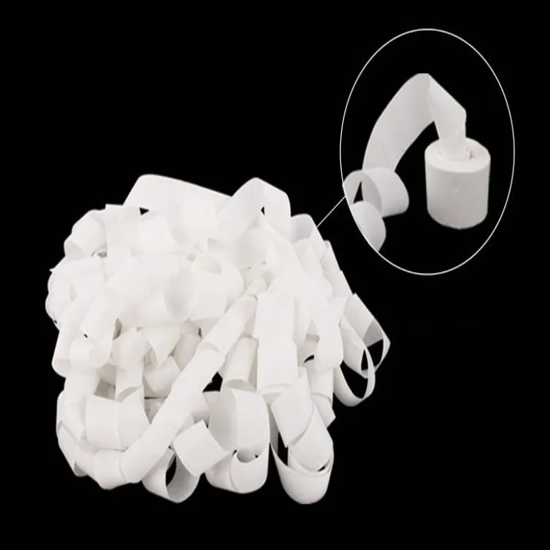 Mouth Coil Paper (White,12pcs/pack,19 meters) Vomit Paper Stage Magic Tricks Street Illusions Gimmick Nagia Props Magic Show
