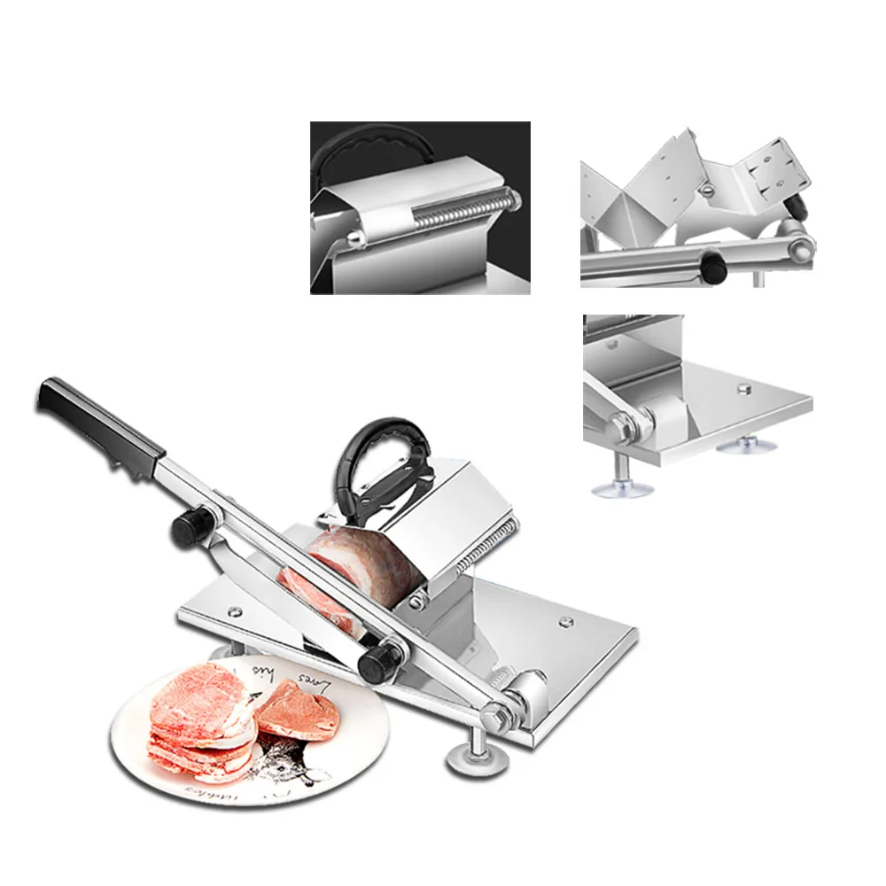 Automatic Feed Meat Lamb Slicer Home Meat Machine Commercial Fat Cattle Mutton Roll Frozen Meat Grinder Planing Machine