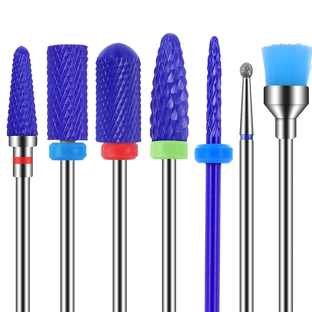 

Wholesale 7 in 1 Ceramic Nail Drill Bits Nail Filing Bits Manicure Machine Accessories Nail Salon Burr File Drills Grinding Bit