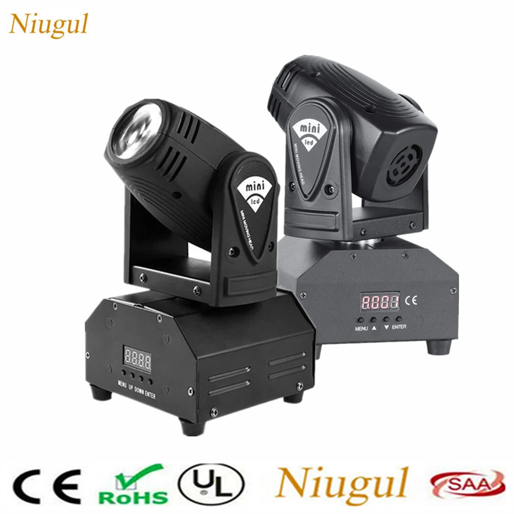 

2 Pack Mini Moving Head Stage Light RGBW Beam Effects LED Spot Lighting For DJ Disco Club Party Dance Wedding Bar LED Spotlight