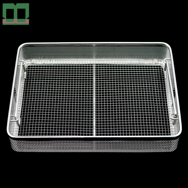 Disinfection net basket piercing handle stainless steel autoclave sterilization surgical operating instrument sterilising trays