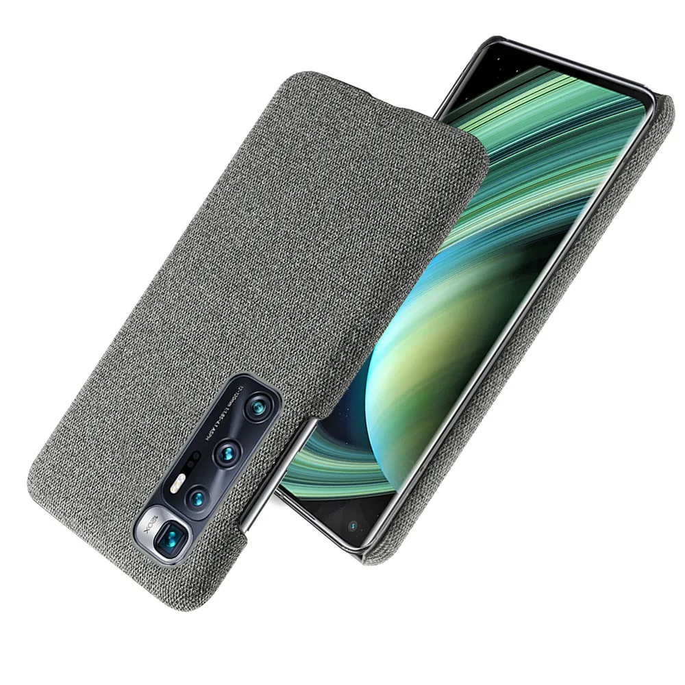 Cloth Cases for Xiaomi Mi 10 Ultra Case Slim Retro Cloth Hard Phone Cover for Xiomi Mi 10 Ultra 10ultra mi10ultra Coque Capa