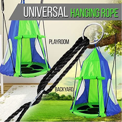 Kids Hanging Chair Tent Swing Hammock Nest Chairs Tree Bedroom Sensory Swing Detachable Play Tent(Swing is not inclueded)