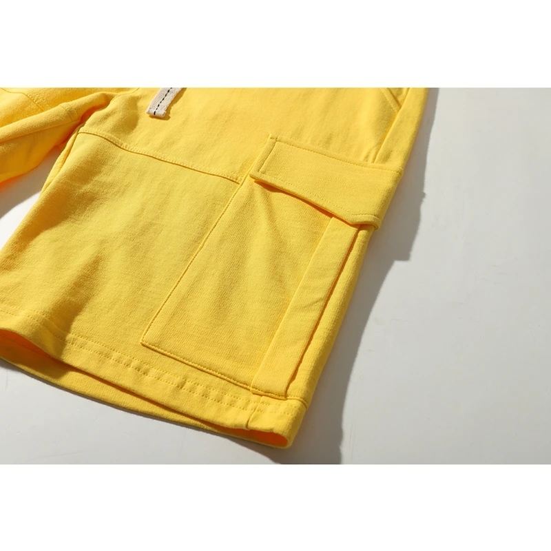 Akkad Kuti Summer Men's Army Green Cargo Shorts Cotton Loose Casual Sport Sweatshorts Streetwear Multi-Pockets Oversize Shorts