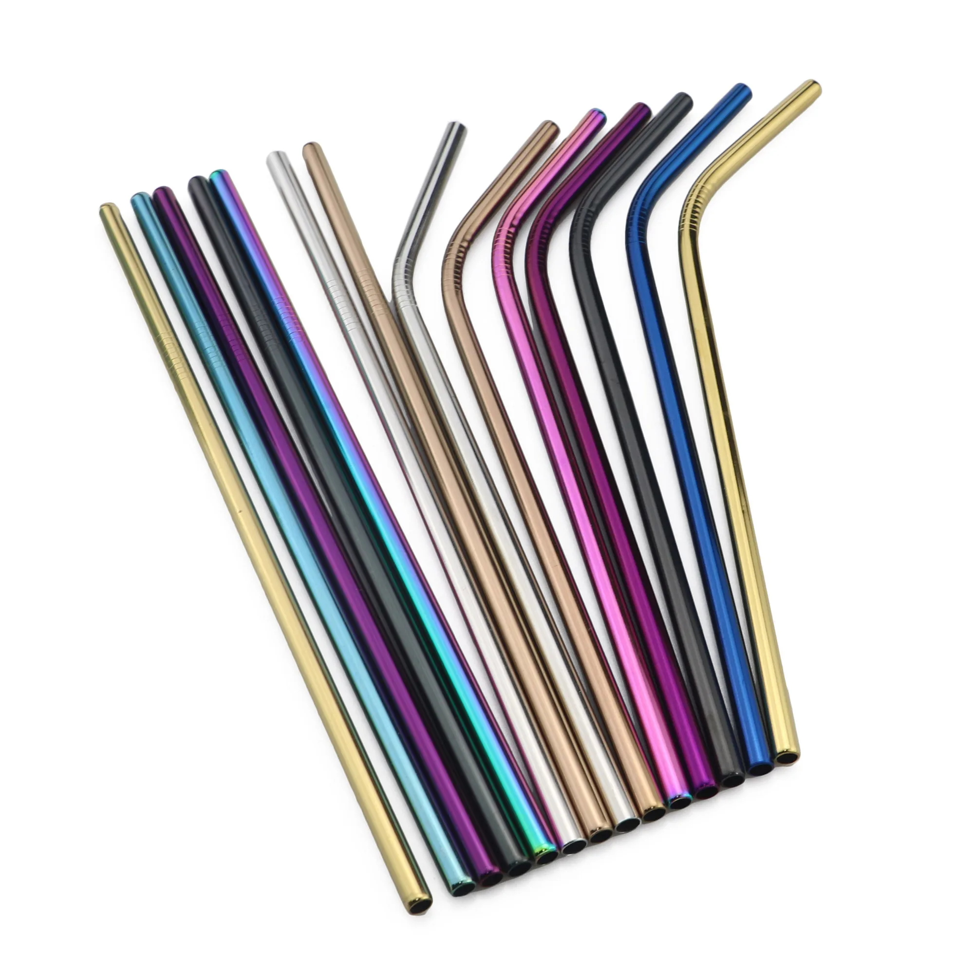 1/4/8pcs Metal Straw Set Reusable Straw 304 Stainless Steel Drinking Straw with Brush Eco-Friendly Pink Straw For Mugs 20/30oz